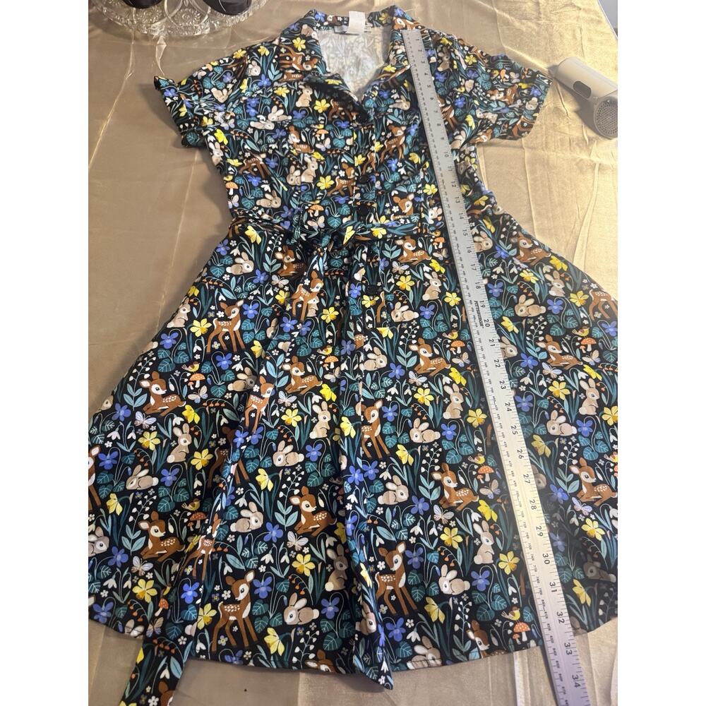 Whimsical Forrest Animal Print Dress Eva Rose Fairy Modcloth Rockabilly Whimsy - Picture 10 of 13